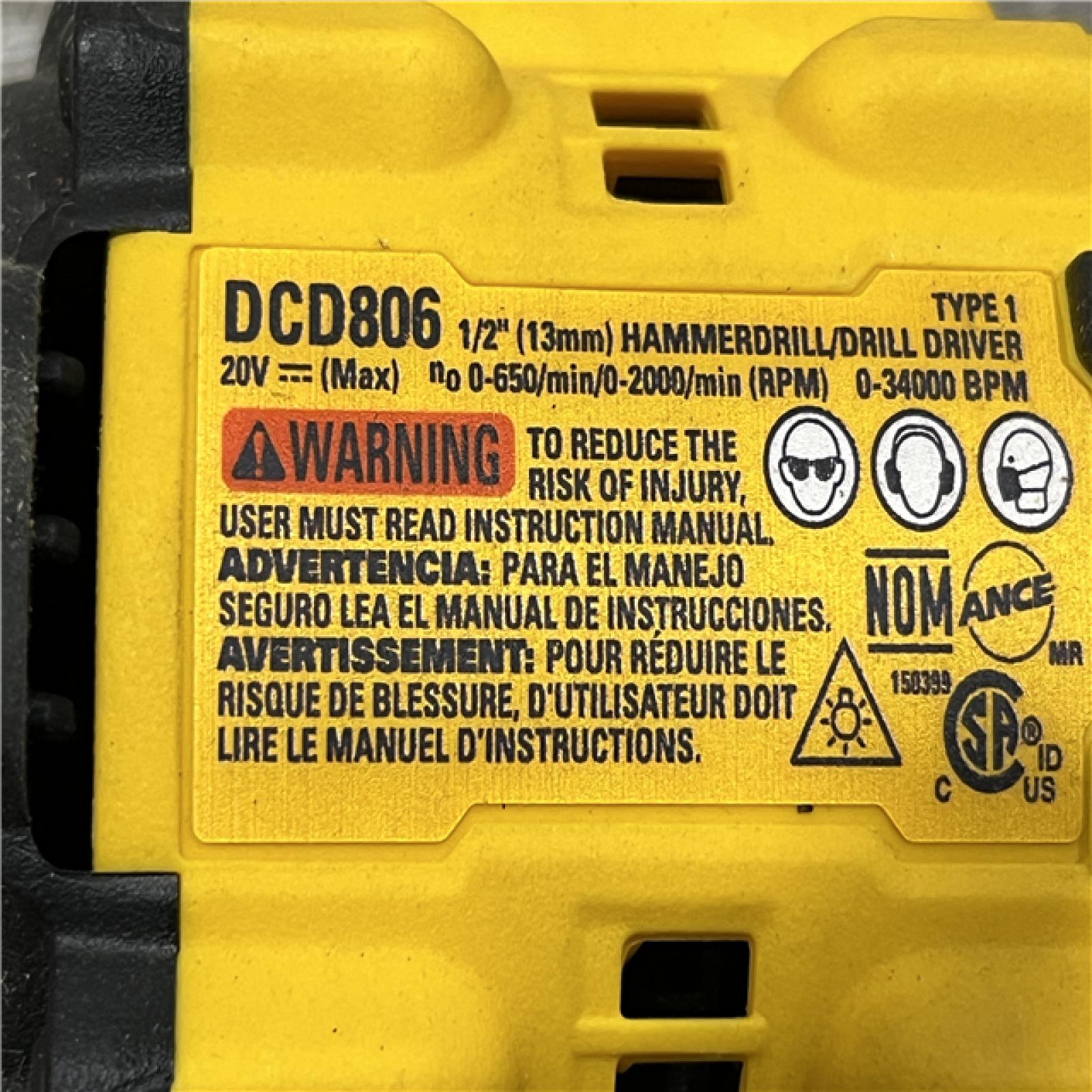 AS-IS DEWALT 20V XR Brushless Cordless 1/2 in. Hammer Drill (Tool-Only)