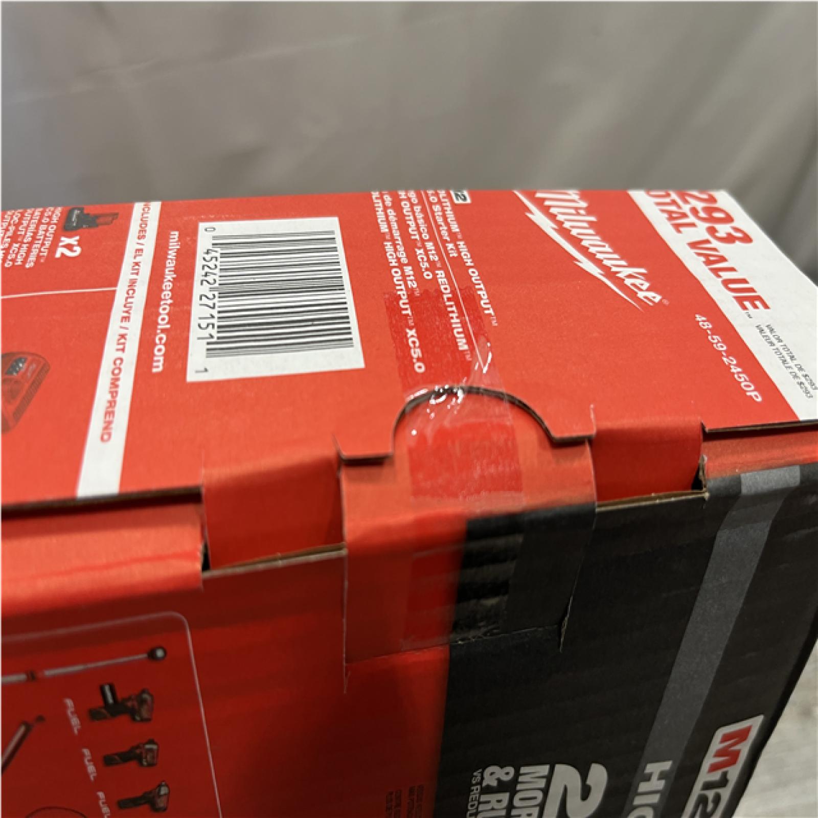 NEW - Milwaukee 12V Lithium-Ion XC High Output 5.0 Ah Battery Pack (2-Pack) Starter Kit with Charger