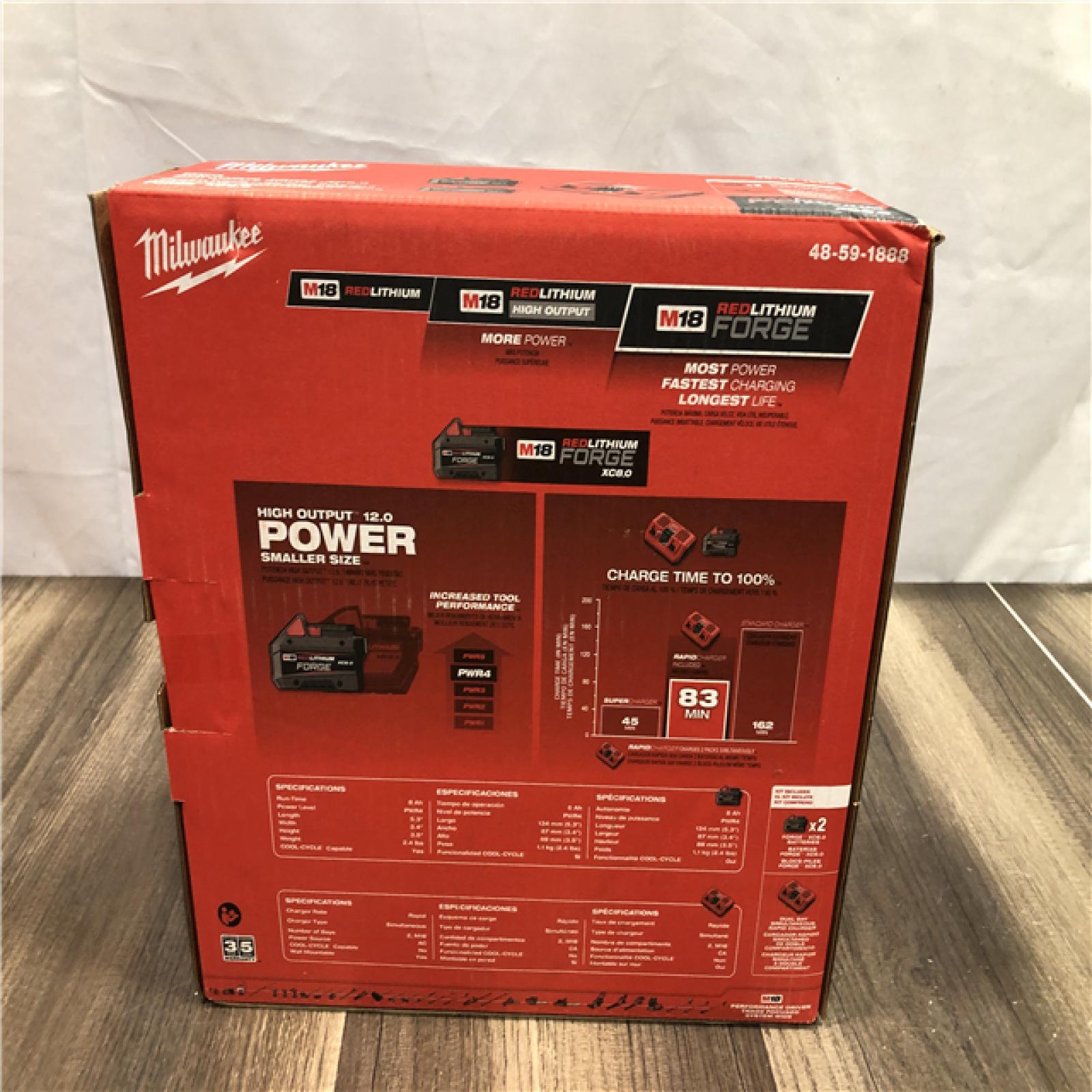 NEW- Milwaukee 18-Volt Lithium-Ion REDLITHIUM FORGE Starter Kit