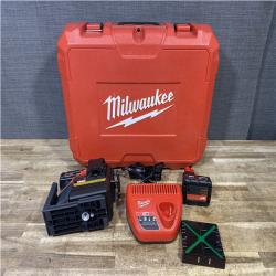 Houston Location AS-IS Milwaukee 12-Volt Lithium-Ion Cordless Green 250 ft. 3-Plane Laser Level Kit
