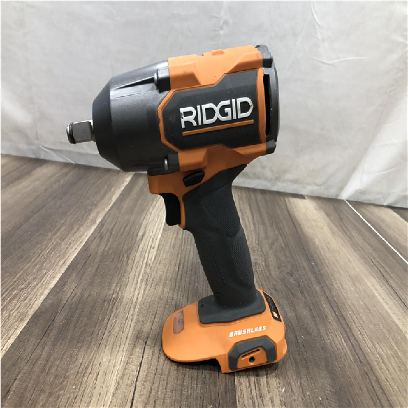 AS-IS RIDGID 18V Brushless Cordless 4-Mode 1/2 in. Mid-Torque Impact Wrench with Friction Ring (Tool Only)