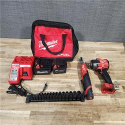 HOUSTON LOCATION - AS - IS Milwaukee 2 Tool Combo Kit W/ (2) Battery & Charger & SOCKET WRENCHES