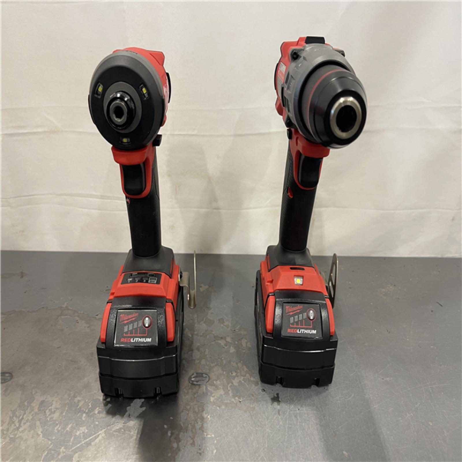 AS-IS - Milwaukee M18 FUEL 18V Lithium-Ion Brushless Cordless Hammer Drill and Impact Driver Combo Kit (2-Tool) with 2 Batteries