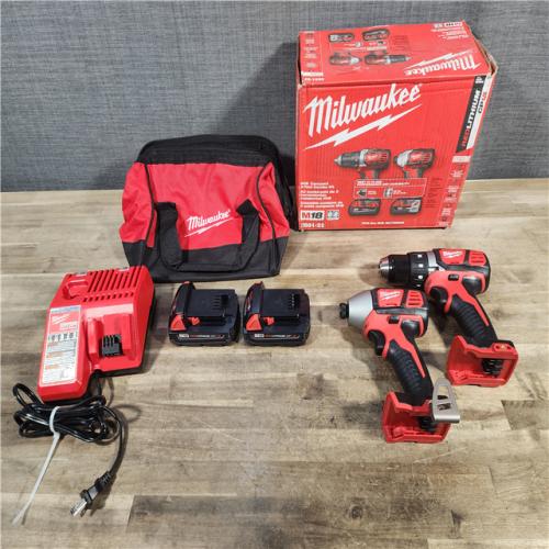 HOUSTON LOCATION - AS-IS Milwaukee 18V Cordless Brushed 2 Tool Drill/Driver and Impact Driver Kit