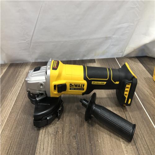 AS-IS DEWALT 20-Volt MAX Cordless Brushless 4-1/2 in. Angle Grinder with Slide Switch (Tool Only)