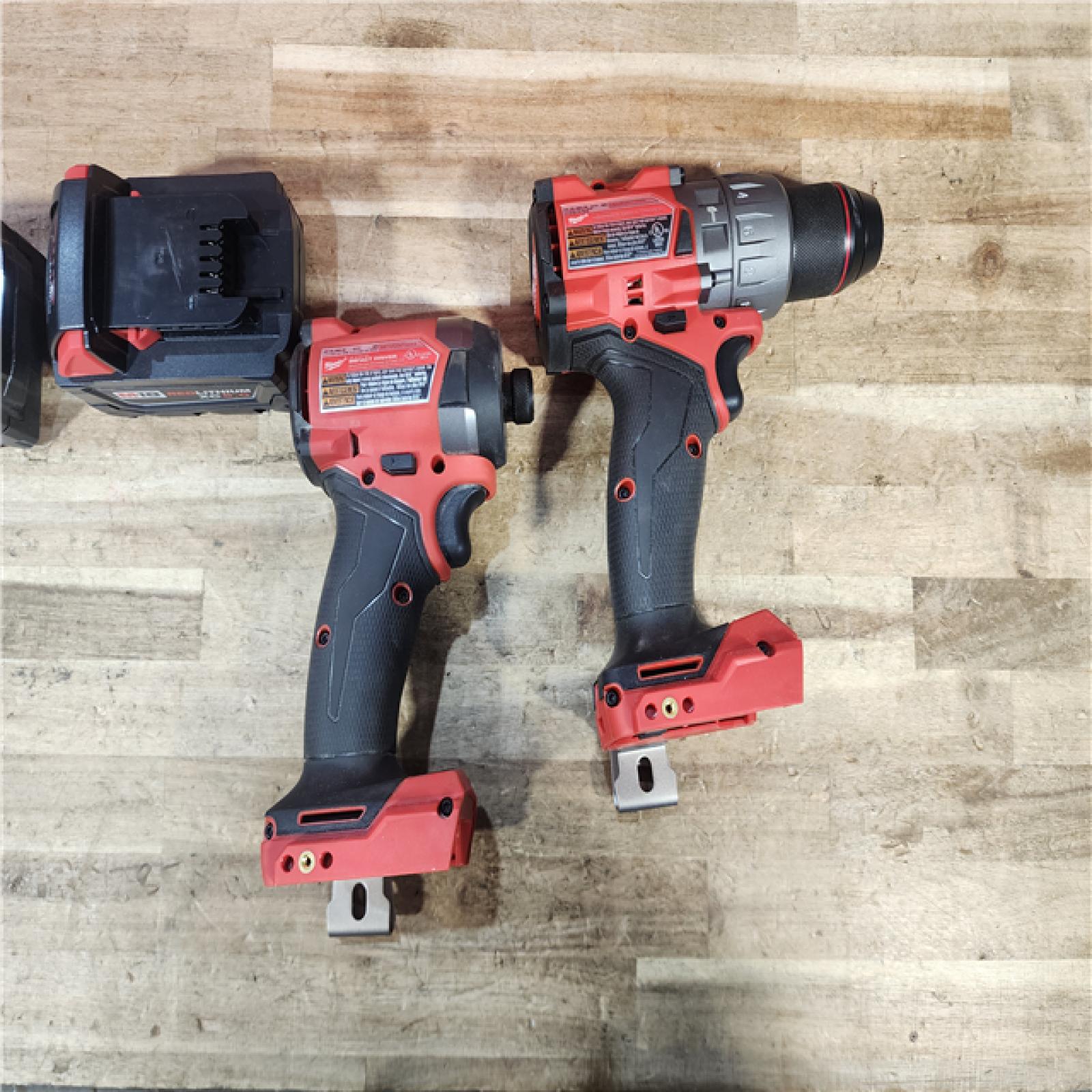 HOUSTON LOCATION - AS - IS Milwaukee FUEL 18V Lithium-Ion Brushless Cordless Hammer Drill and Impact Driver Combo Kit