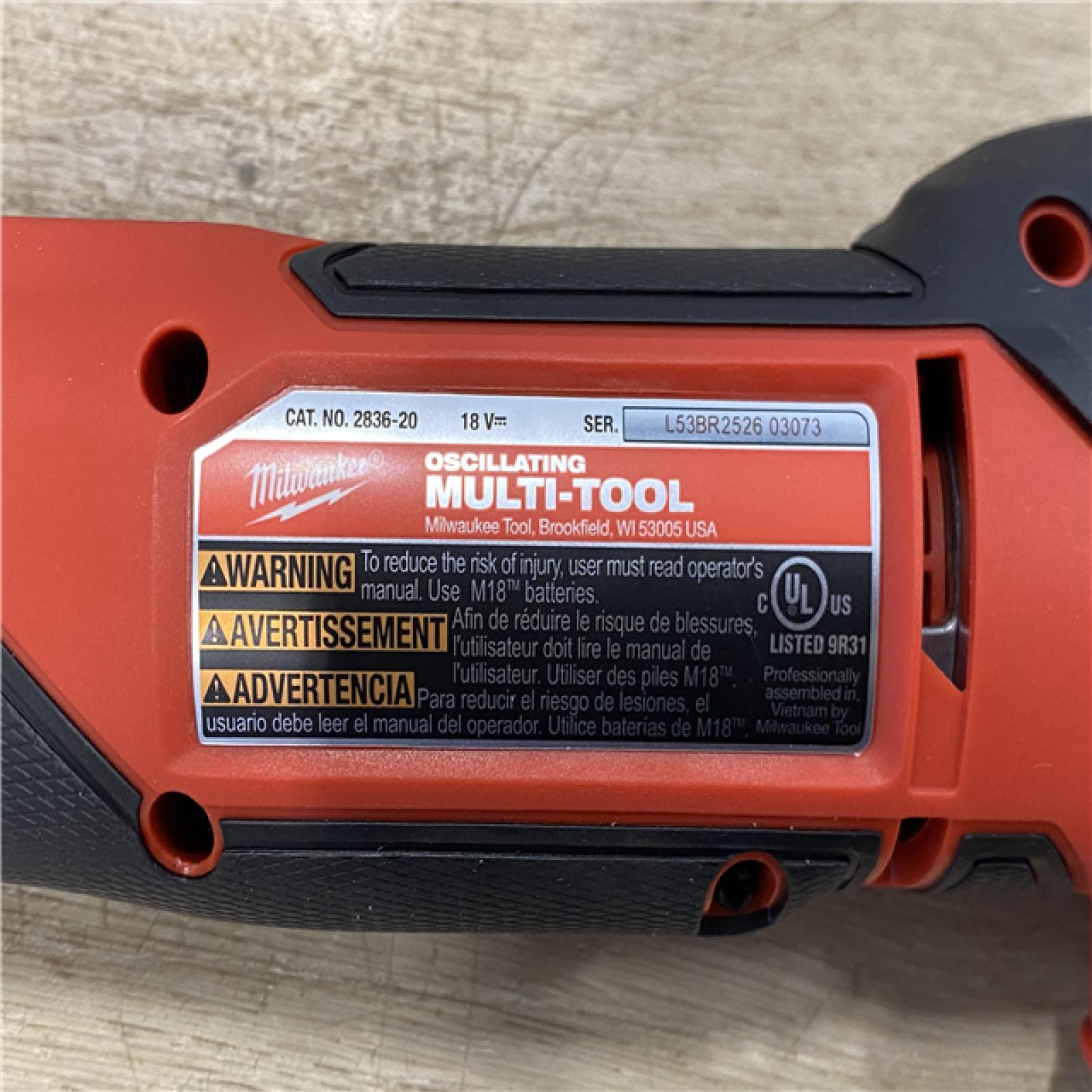 AS-IS Milwaukee FUEL 18V Lithium-Ion Cordless Brushless Oscillating Multi-Tool (Tool-Only)