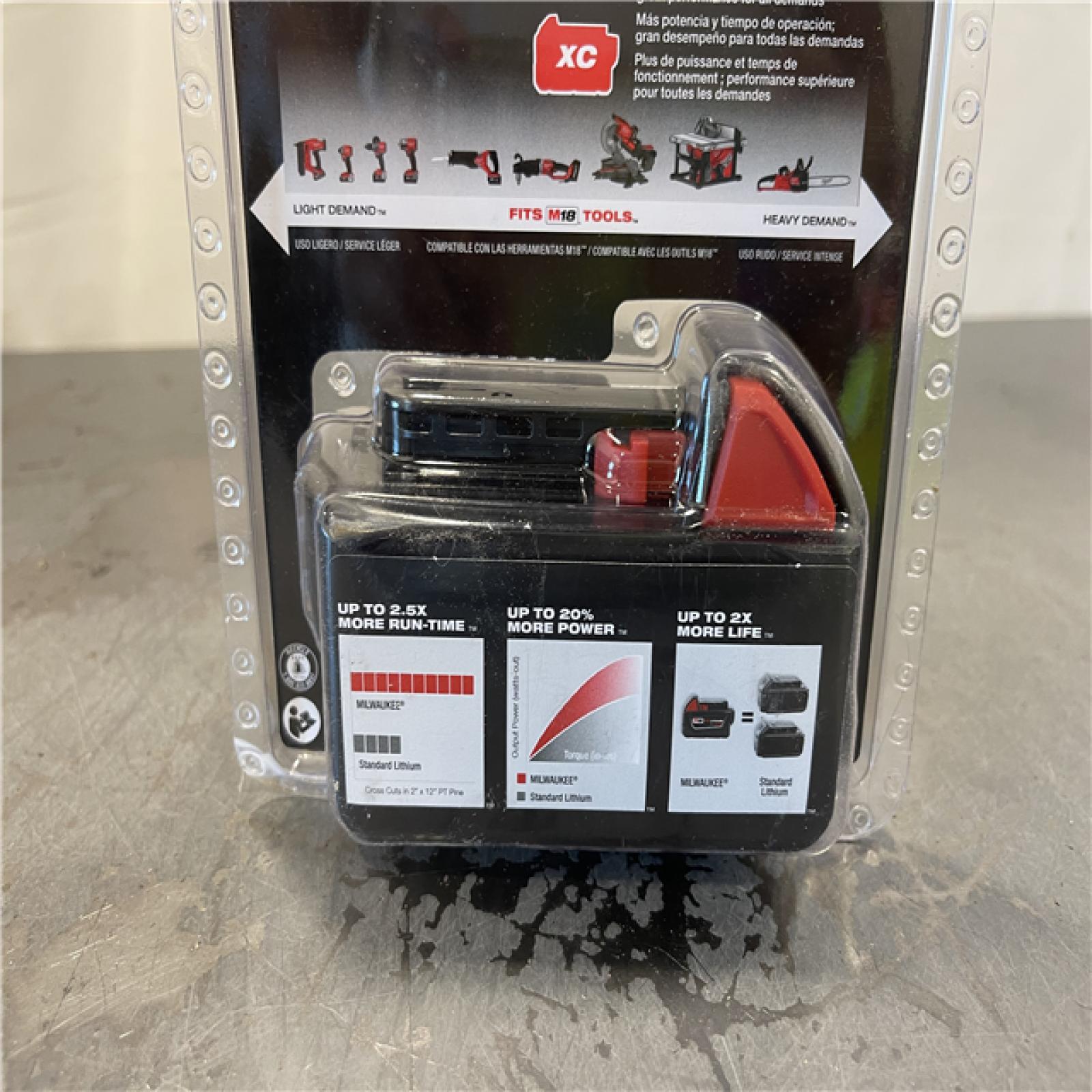 AS-IS - Milwaukee M18 18-Volt 5.0 Ah Lithium-Ion XC Extended Capacity Battery