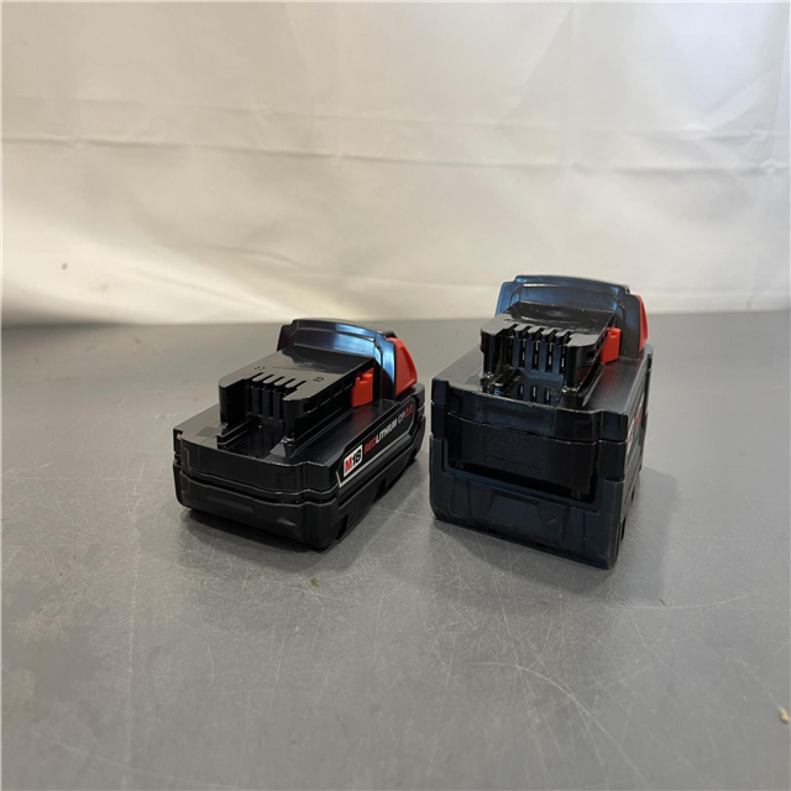 AS-IS - Milwaukee M18 Volt Lithium-Ion Starter Kit with One 5.0 Ah and One 2.0 Ah Battery and Charger