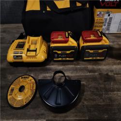 HOUSTON LOCATION - AS-IS DeWalt Flexvolt 60V Max Cordless Grinder  4.5 in; 6 in  Kit  W/ (2) BATTERY & CHARGER (DCG418X2)