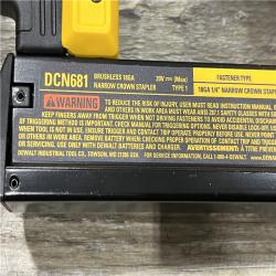 AS-IS DEWALT 20V MAX XR Lithium-Ion Cordless 18-Gauge Narrow Crown Stapler Kit