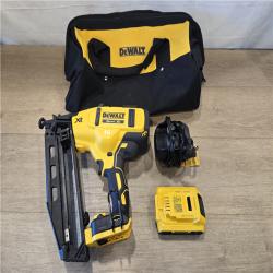 AS-IS DEWALT 20V MAX XR 16-Gauge Electric Cordless Angled Finishing Nailer Kit