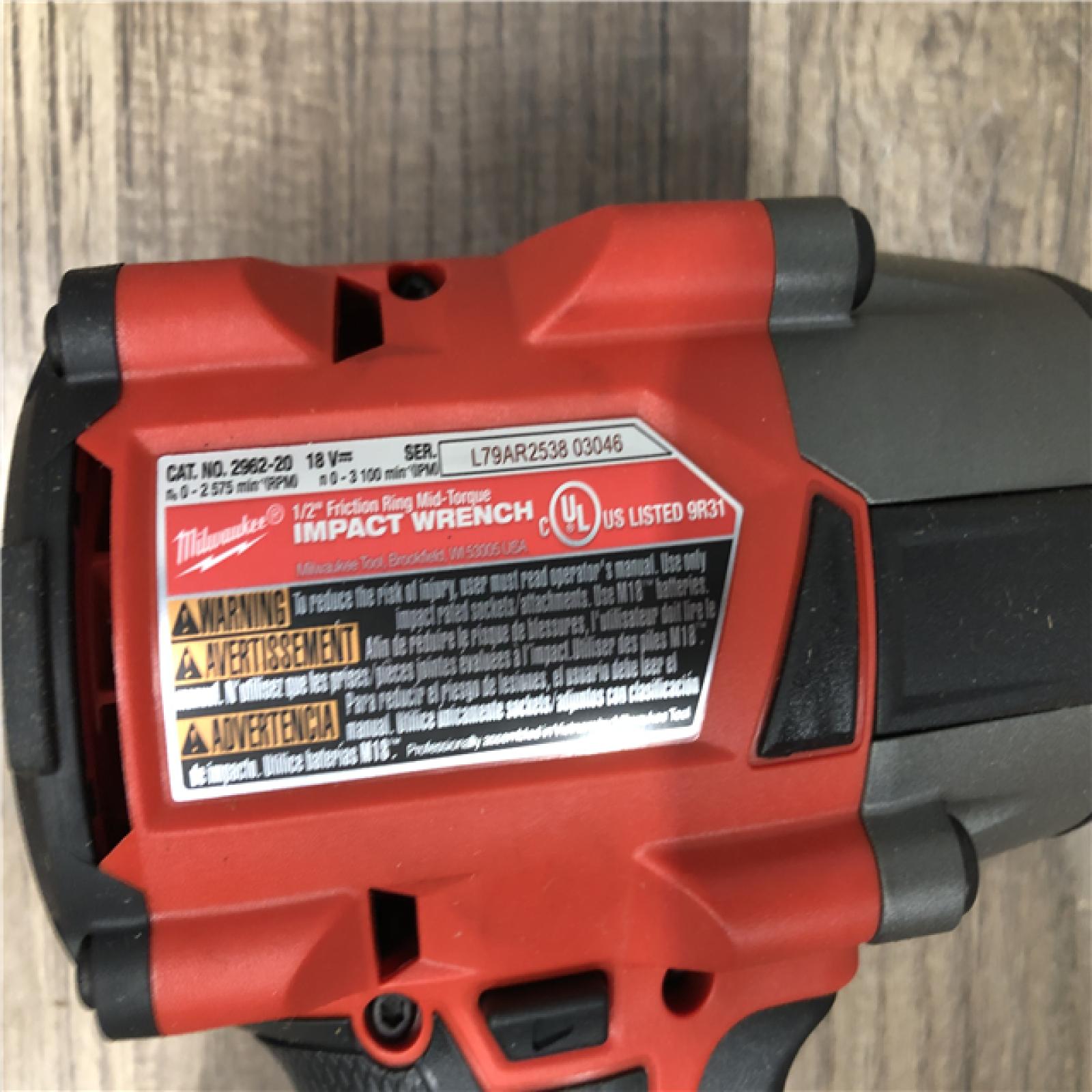 AS-IS Milwaukee FUEL Gen-2 18V Lithium-Ion Brushless Cordless Mid Torque 1/2 in. Impact Wrench w/Friction Ring (Tool-Only)
