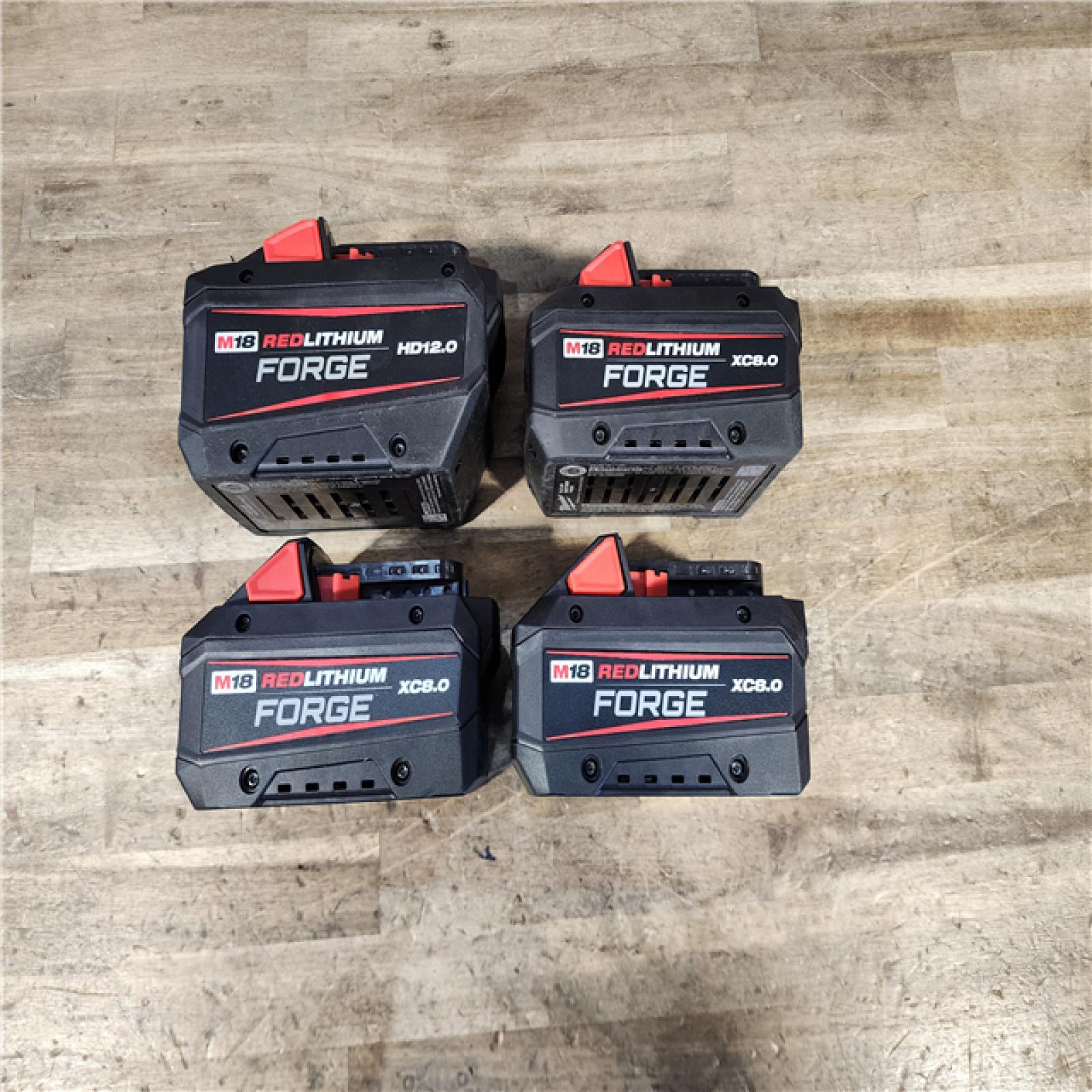 HOUSTON LOCATION - AS-IS MILWAUKEE FORGE BATTERY PACK QTY - 4