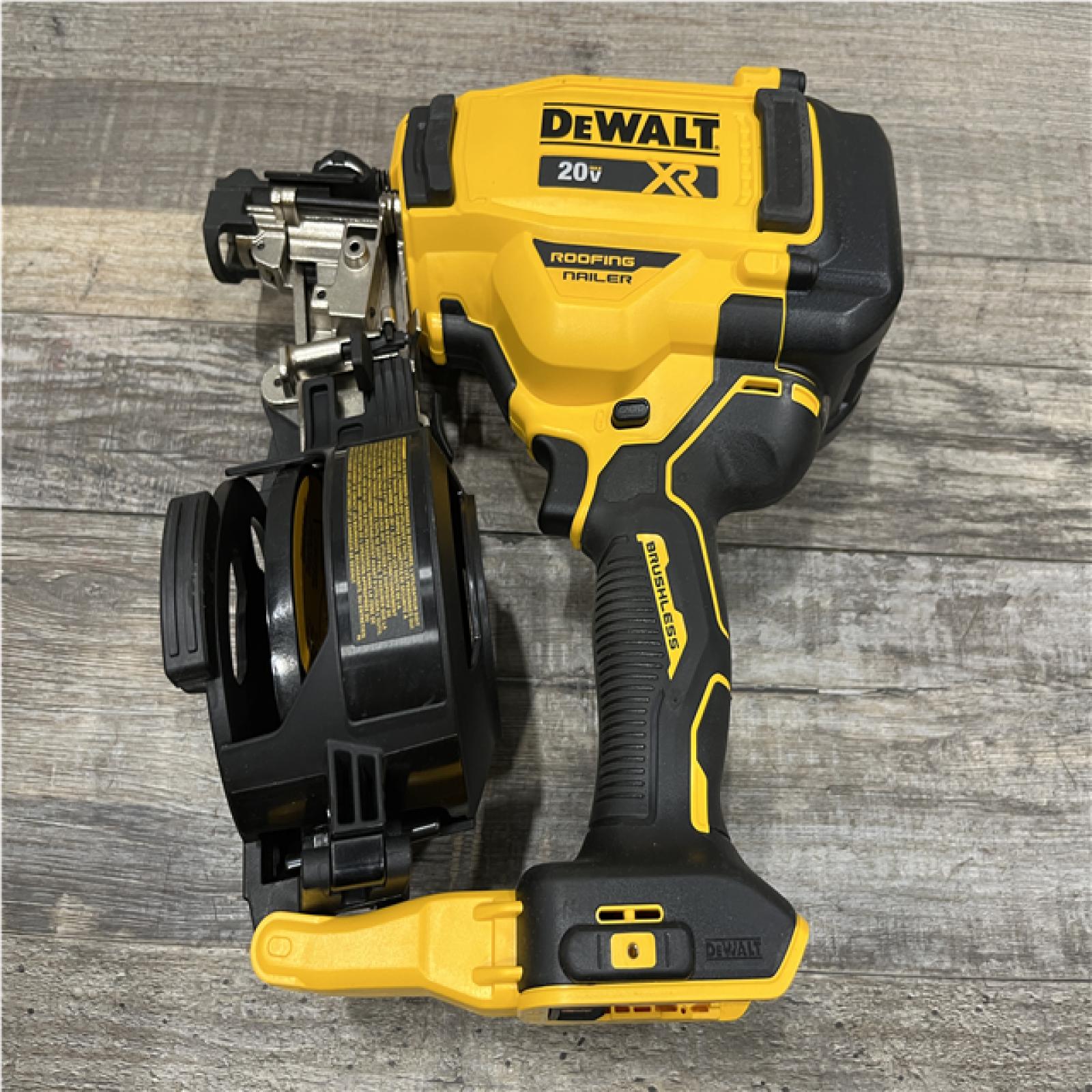 AS-IS DEWALT 20V MAX 15-Degree Electric Cordless Roofing Nailer (Tool Only)
