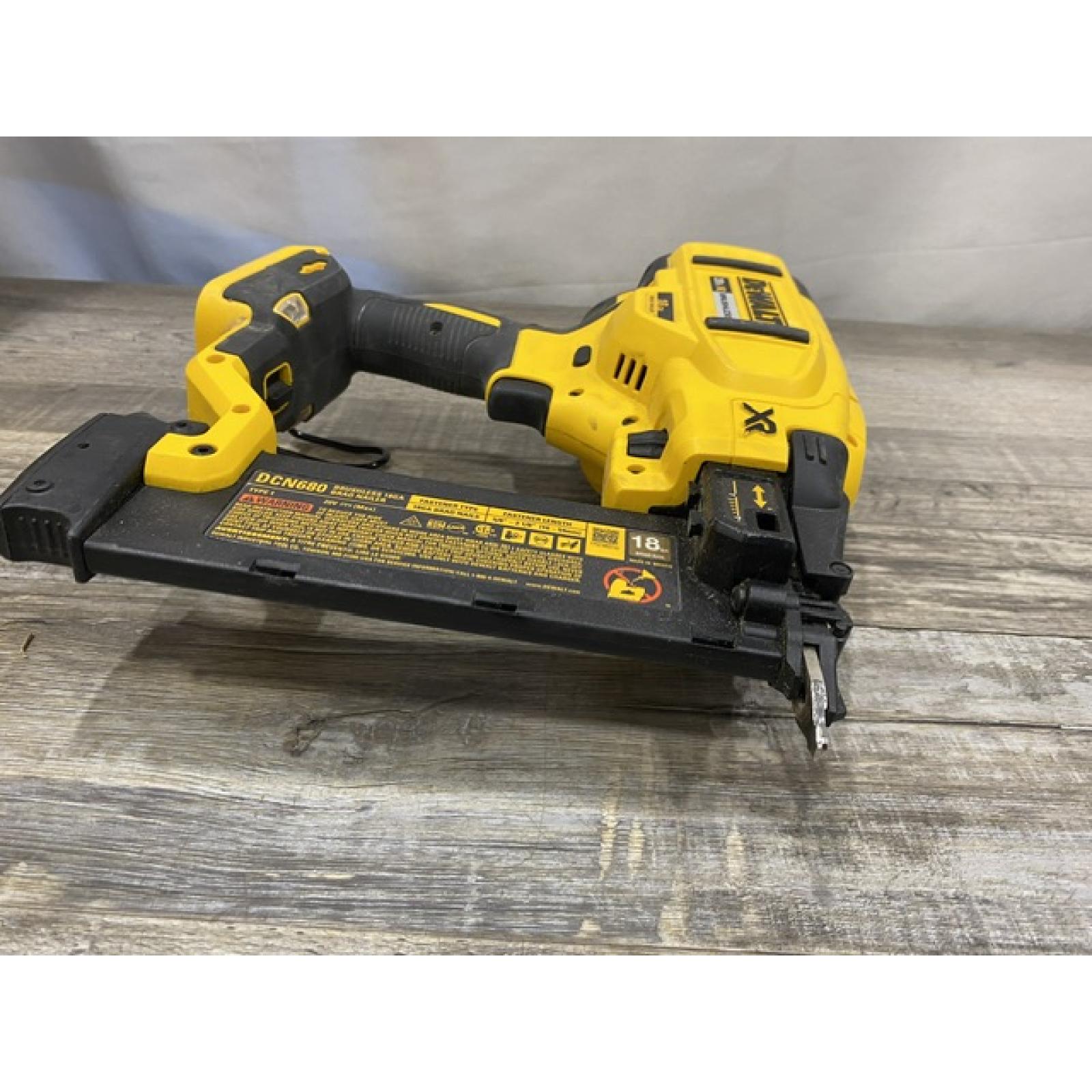 AS-IS DEWALT 20V MAX XR Lithium-Ion Electric Cordless 18-Gauge Brad Nailer (Tool Only)