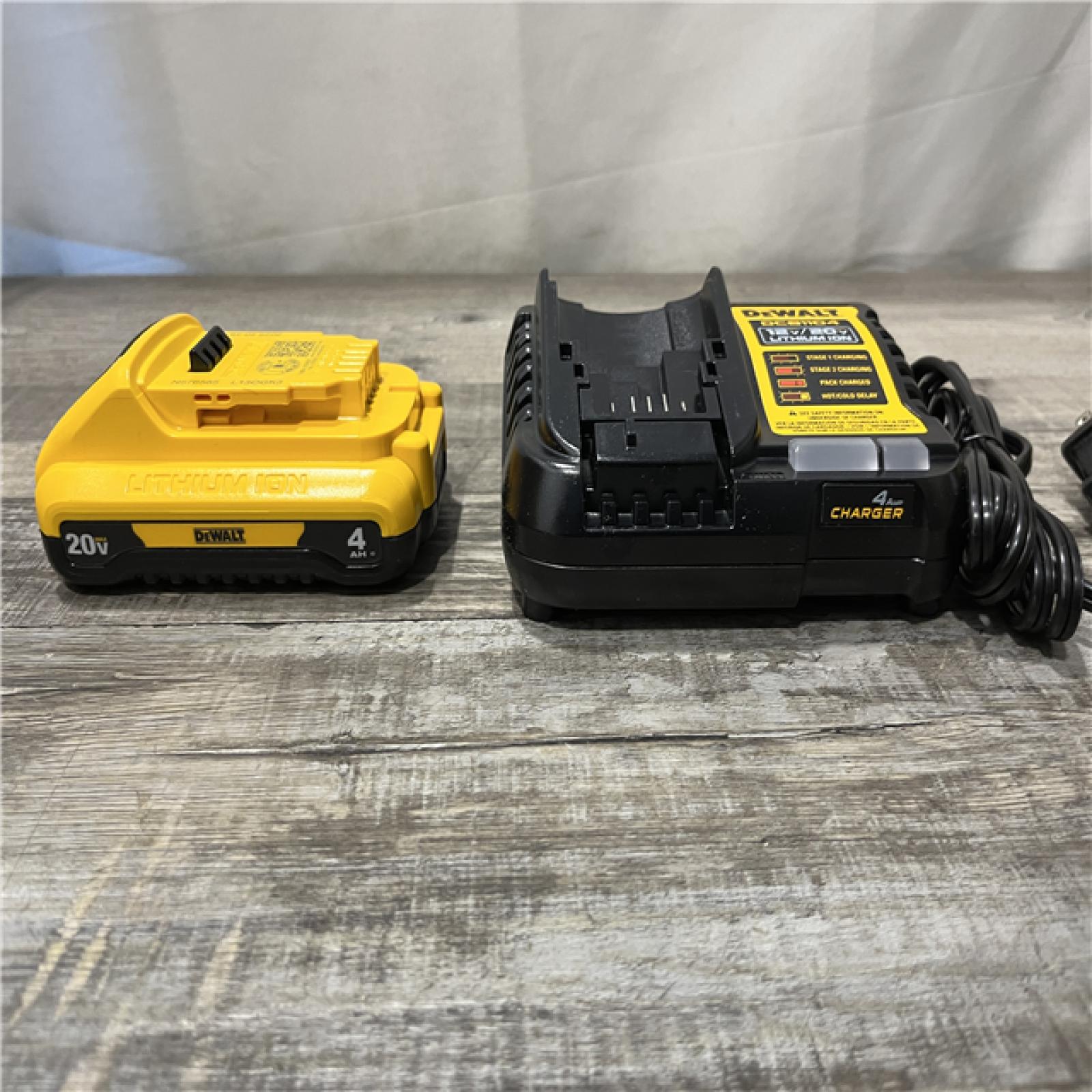 AS-IS DEWALT 20V MAX Compact Lithium-Ion 4.0Ah Battery Pack with 12V to 20V MAX Charger