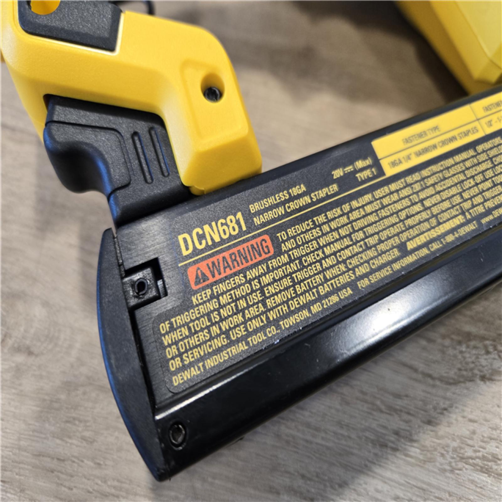 AS-IS DEWALT 20V MAX XR Cordless 18-Gauge Narrow Crown Stapler Kit