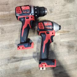 HOUSTON LOCATION - AS-IS Milwaukee 18V Cordless Brushed 2-Tool Drill/Driver and Impact Driver Kit