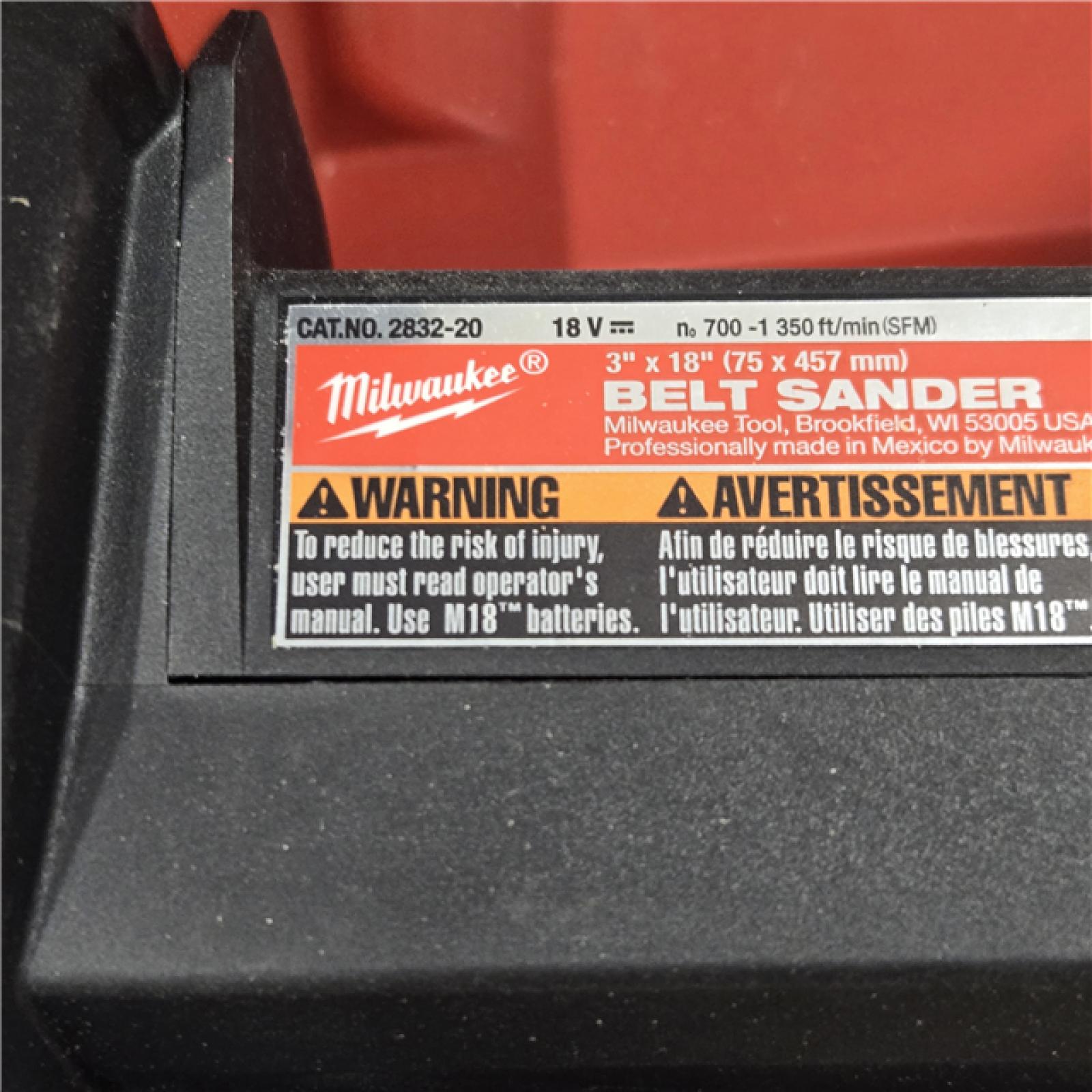 AS-IS Milwaukee M18 FUEL 18V Cordless Belt Sander (Tool-Only)