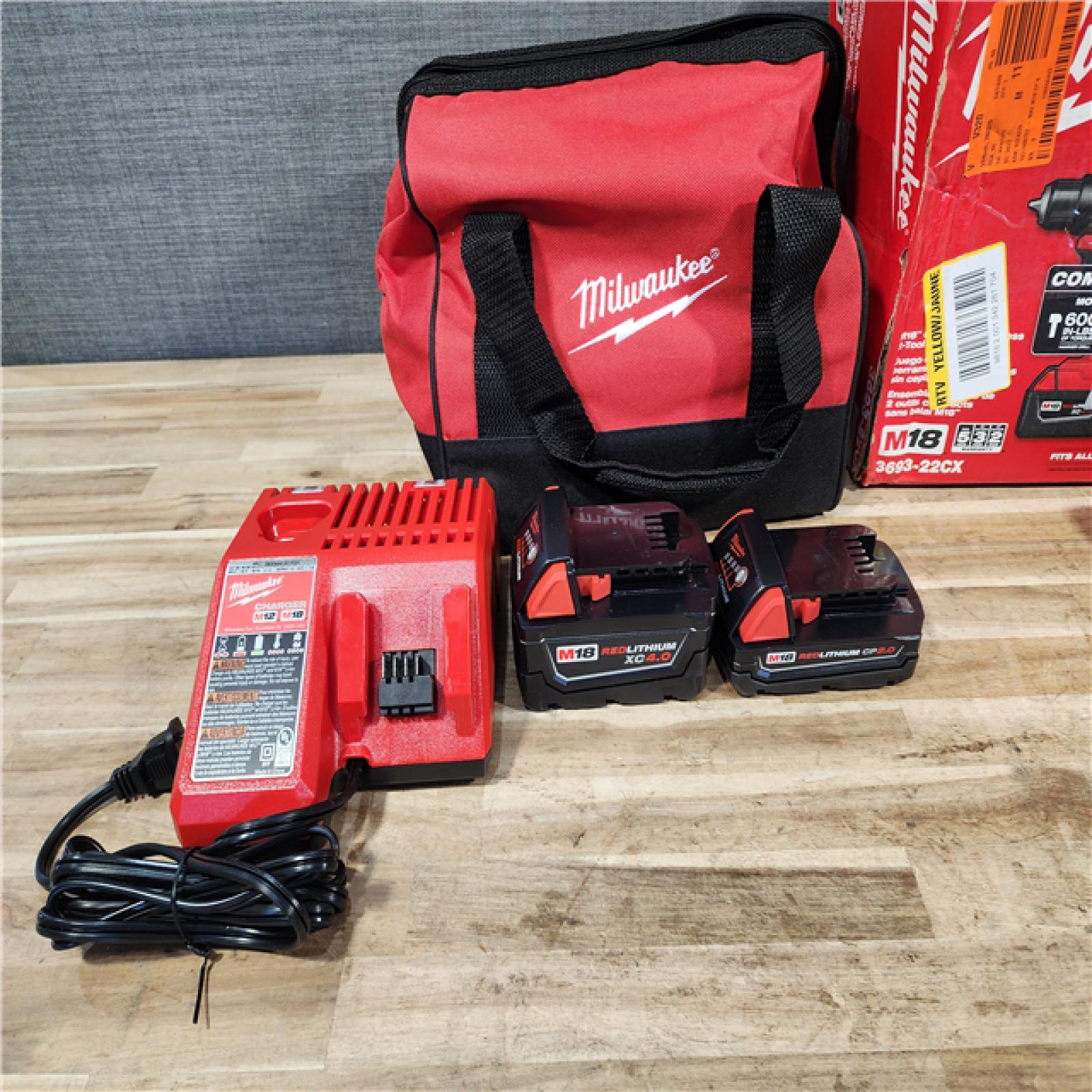 HOUSTON LOCATION - AS-IS Milwaukee 18-Volt Lithium-Ion Brushless Cordless Compact Hammer Drill/Impact Combo Kit