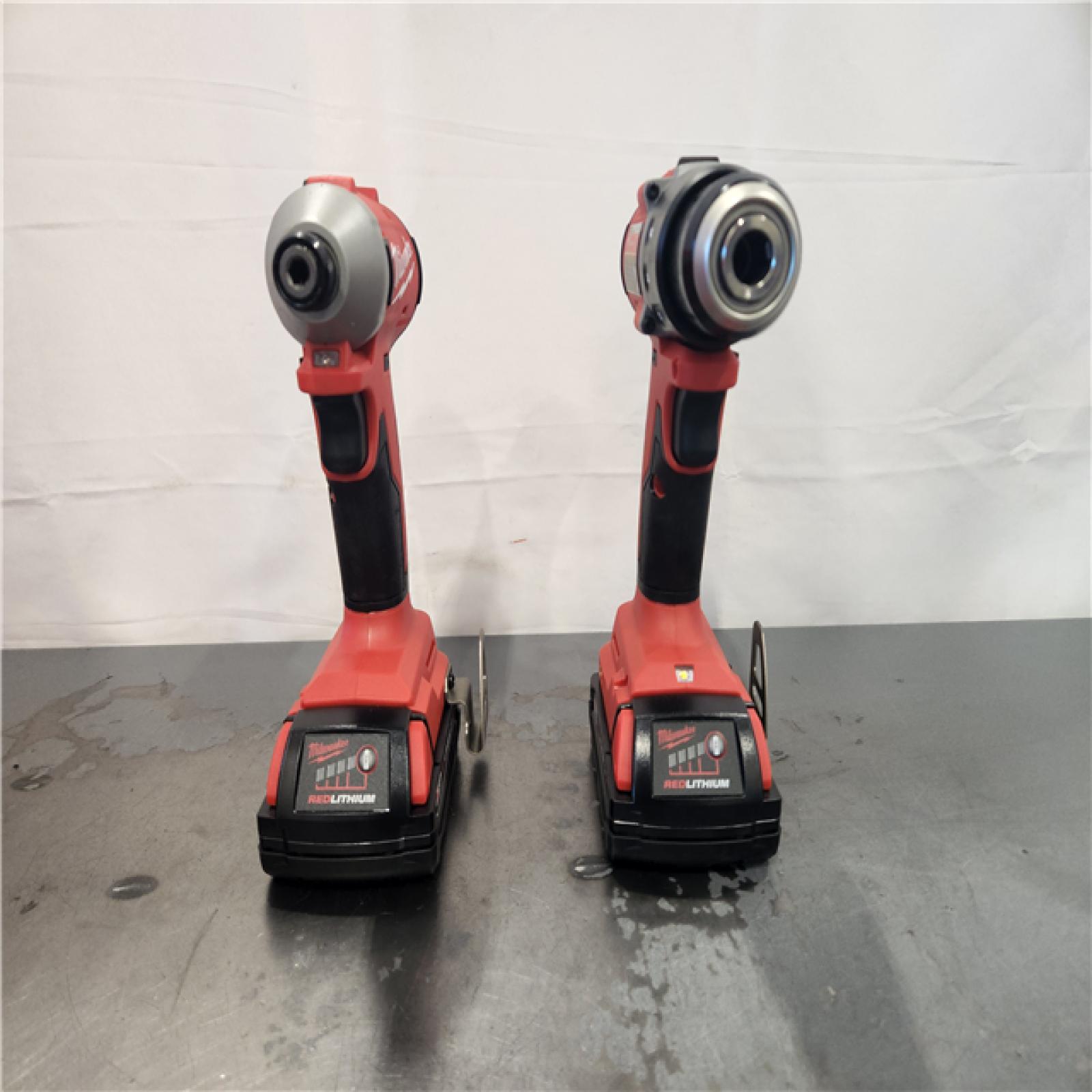 AS-IS- Milwaukee 18V Lithium-Ion Brushless Cordless Compact Drill/Impact Combo Kit