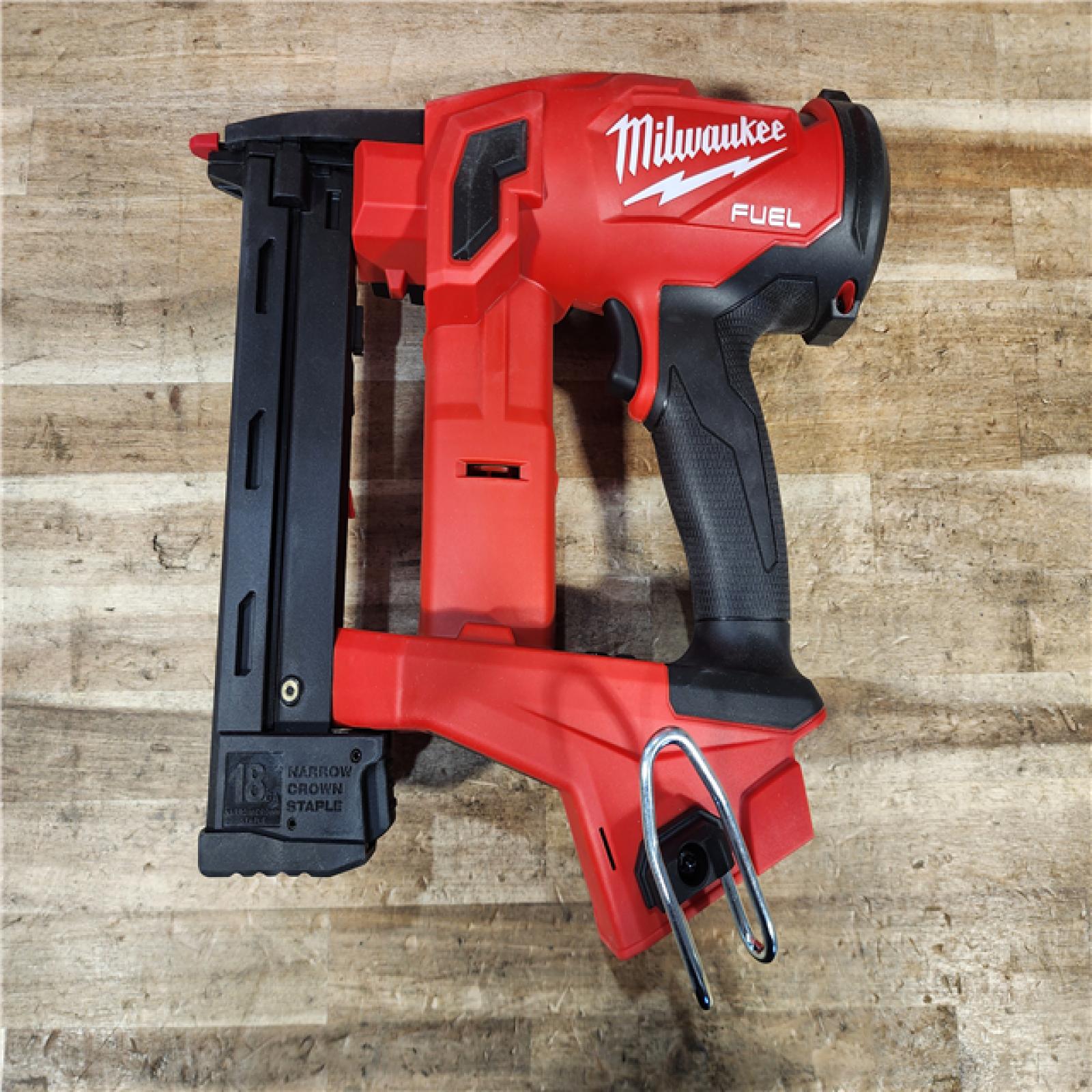 HOUSTON LOCATION - AS - IS Milwaukee FUEL 18-Volt Lithium-Ion Brushless Cordless 18-Gauge 1/4 in. Narrow Crown Stapler (Tool-Only)