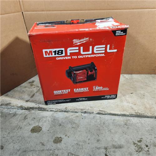 Houston location- AS-IS Milwaukee M18 FUEL 2 Gallon Compact Quiet Compressor TOOL ONLY