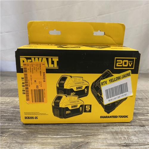 NEW - DEWALT 20V MAX Lithium-Ion Battery Starter Kit with 5.0 Ah Batteries (2-Pack) and Charger