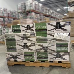 DALLAS LOCATION- Hunter 42 inch Indoor Ceiling Fan 4 Blade with LED Light Black Pallet (23 UNITS)