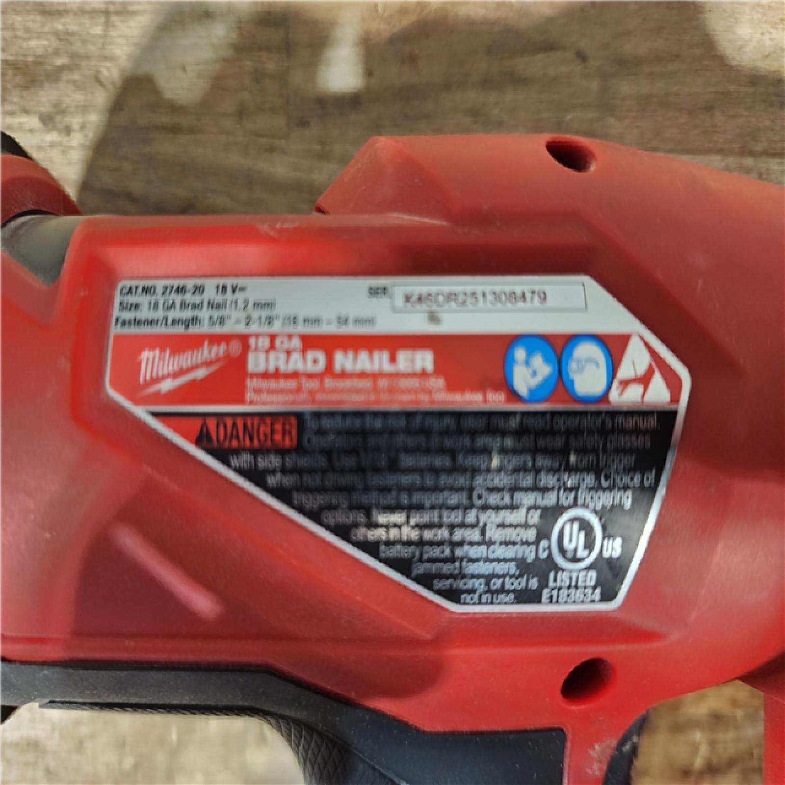 HOUSTON LOCATION - AS - IS Milwaukee FUEL 18-Volt Lithium-Ion Brushless Cordless Gen II 18-Gauge Brad Nailer (Tool-Only)