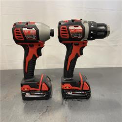 AS-IS - Milwaukee M18 18V Lithium-Ion Cordless Drill Driver/Impact Driver Combo Kit