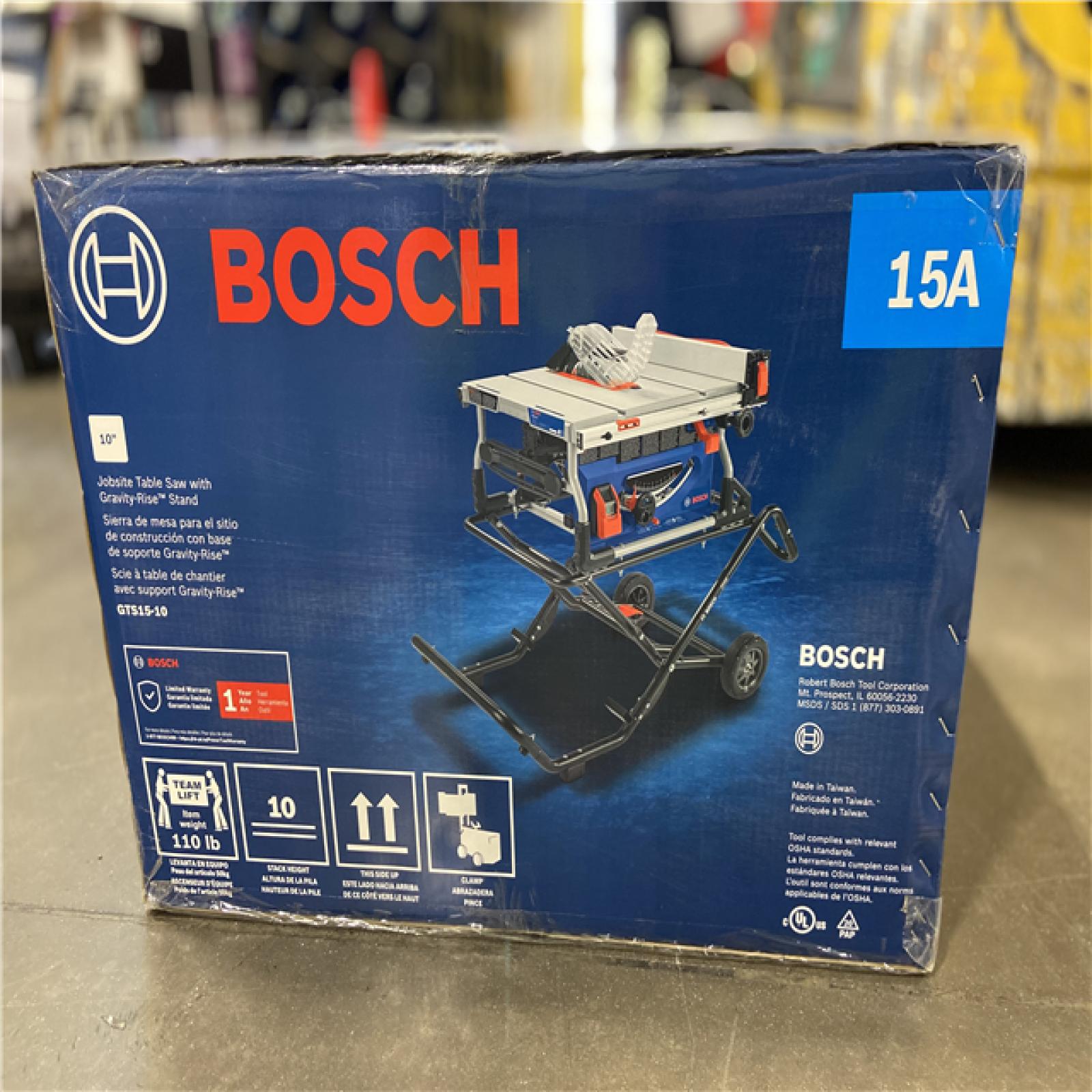 DALLAS LOCATION - Bosch 15 Amp Corded 10 in. Jobsite Table Saw with Gravity Rise Stand