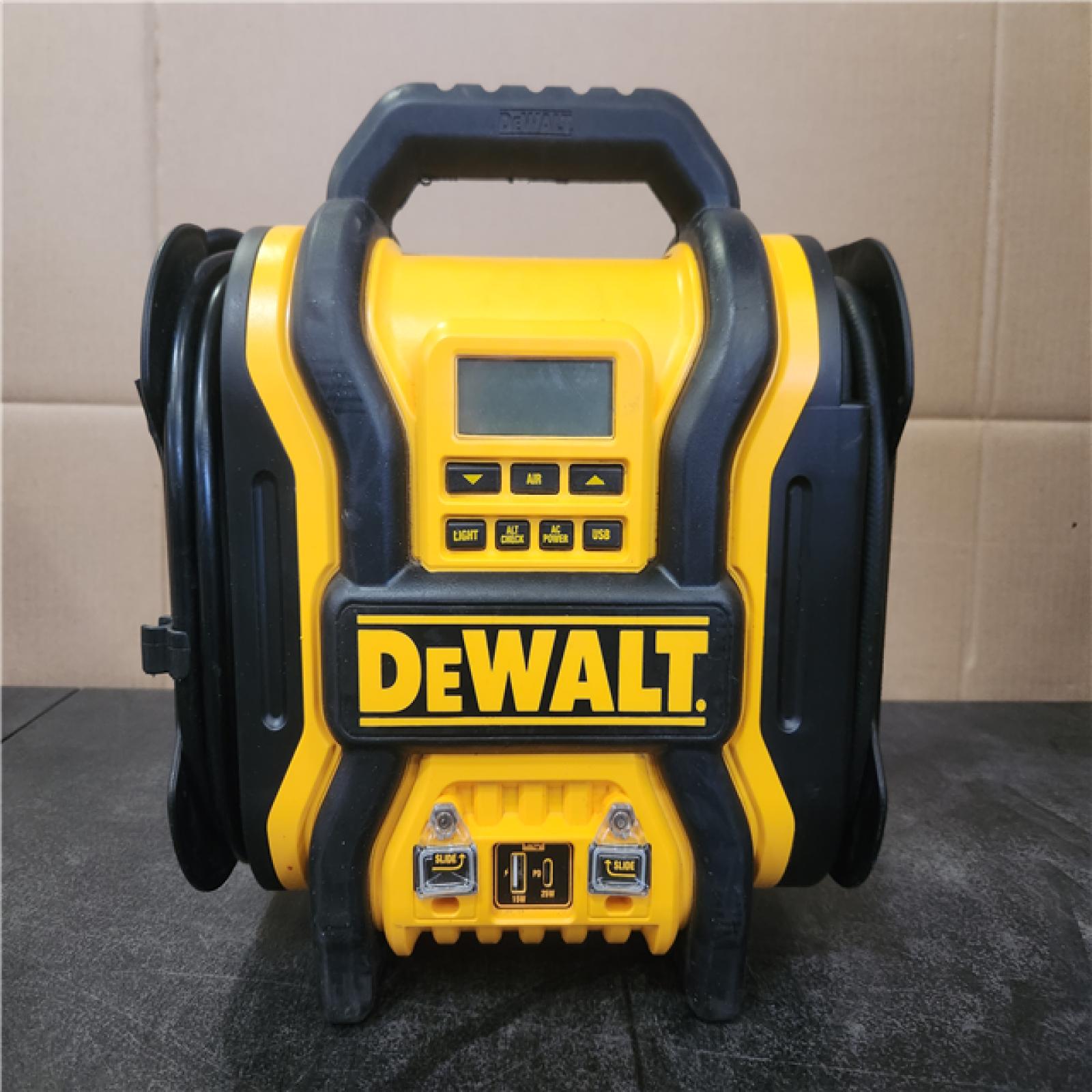 Phoenix LIKE NEW DEWALT 2000-Peak Amp Portable Jump Starter with Digital Compressor, USB and AC Power Bank - DXAEPS14