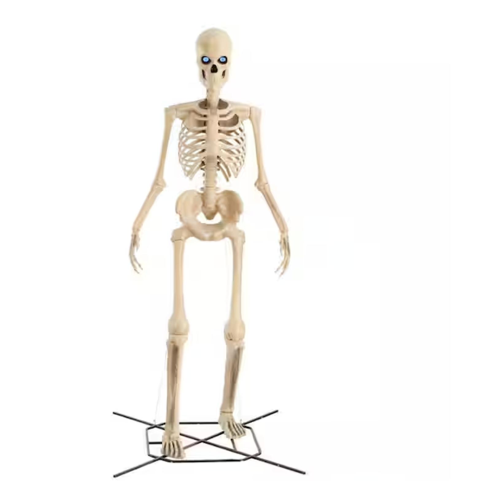DALLAS LOCATION - Home Accents Holiday 12 ft. Grave & Bones Giant-Sized Skelly with LifeEyes™ LCD Eyes H5 - (2 UNITS)