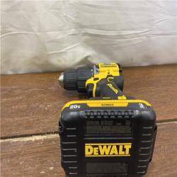 AS-IS DEWALT ATOMIC 20-Volt Lithium-Ion Cordless 1/2 in. Compact Hammer Drill with 3.0Ah Battery, Charger and Bag