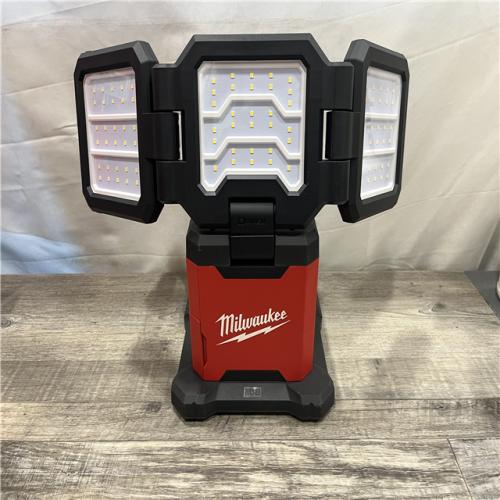 AS-IS Milwaukee 18-Volt Lithium-Ion Cordless 4500 Lumens ROVER Dual Power Triple-Panel Flood & Area Light (Tool-Only)