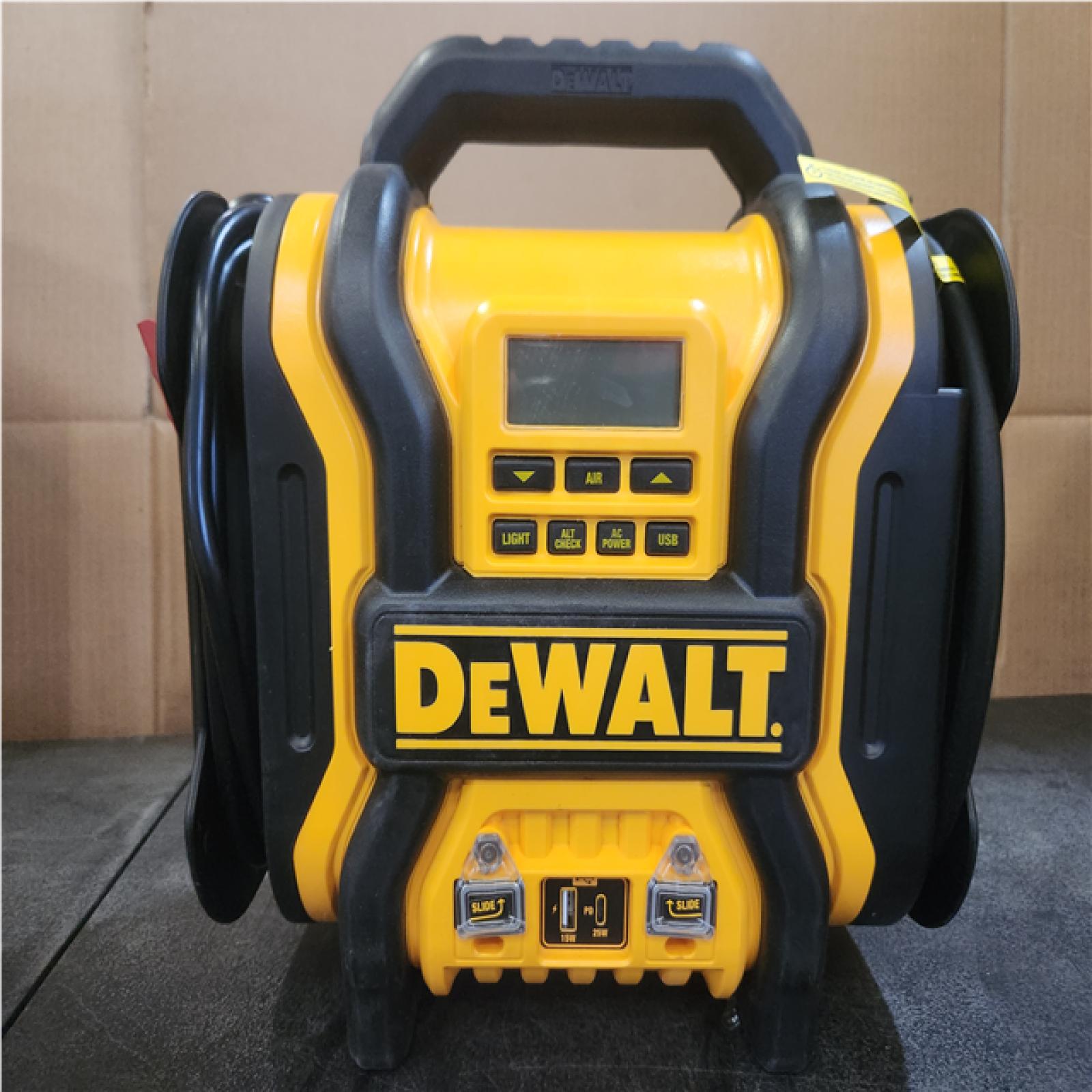 Phoenix NEW DEWALT 2000-Peak Amp Portable Jump Starter with Digital Compressor  USB and AC Power Bank - DXAEPS14