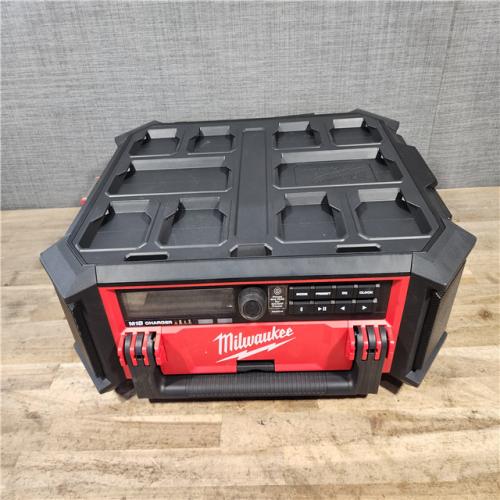 HOUSTON LOCATION - AS-IS Milwaukee Lithium-Ion Cordless PACKOUT Radio/Speaker (TOOL ONLY)