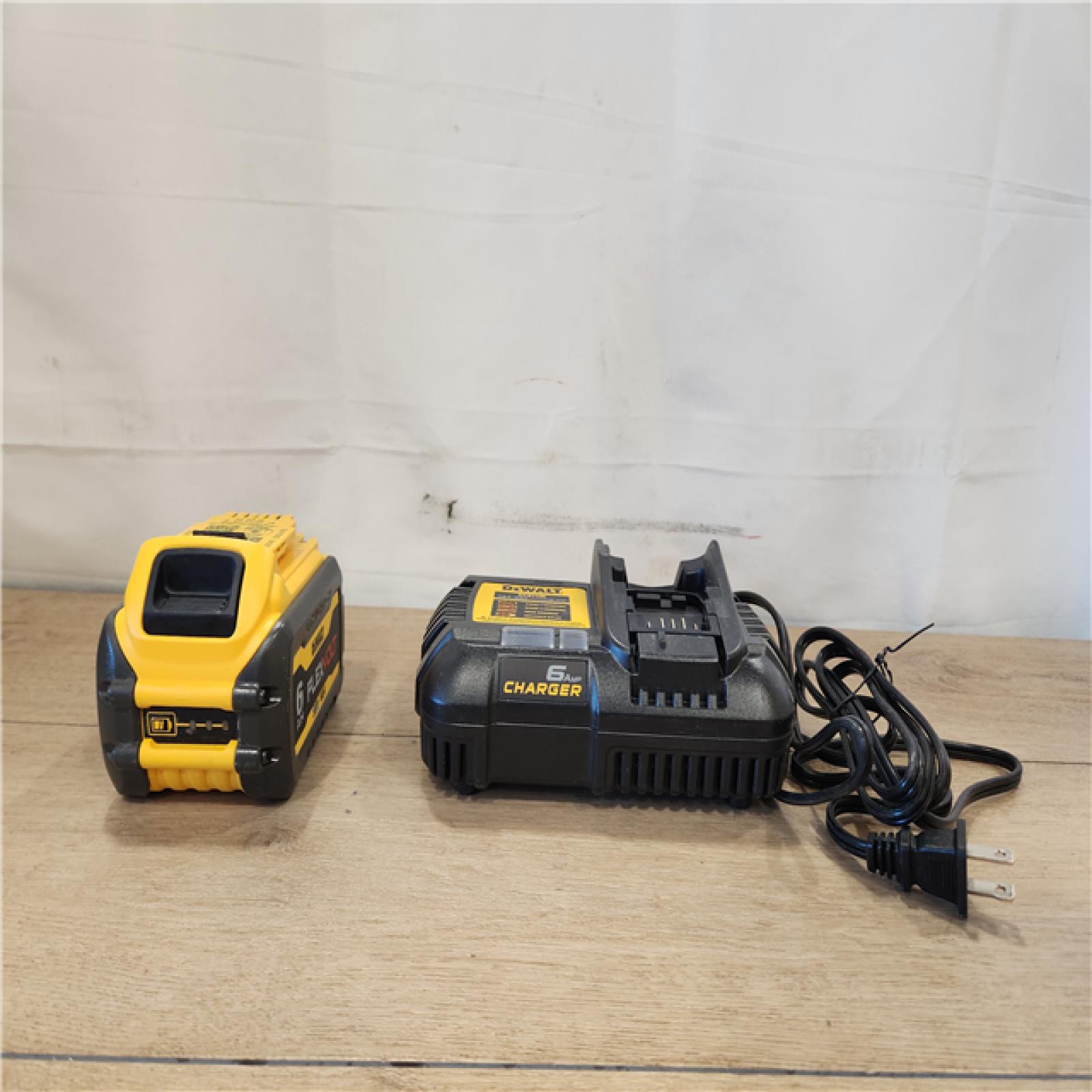 AS-IS- FLEXVOLT 20V/60V MAX Lithium-Ion 6.0Ah Battery Pack with 6 Amp Output Charger