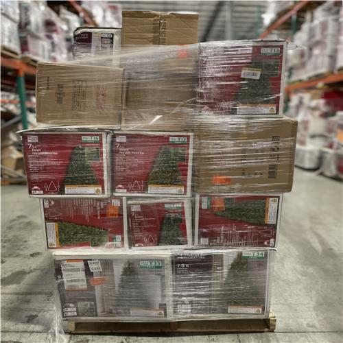 DALLAS LOCATION - AS-IS ASSORTED CHRISTMAS TRESS AND DECORATIONS PALLET