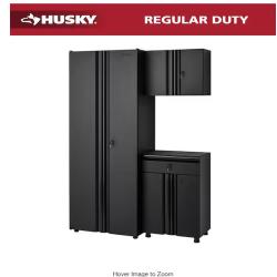 DALLAS LOCATION - Husky 3-Piece Regular Duty Welded Steel Garage Storage System in Black