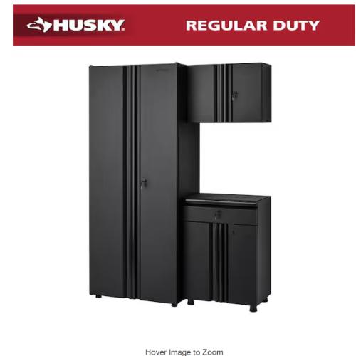 DALLAS LOCATION - Husky 3-Piece Regular Duty Welded Steel Garage Storage System in Black