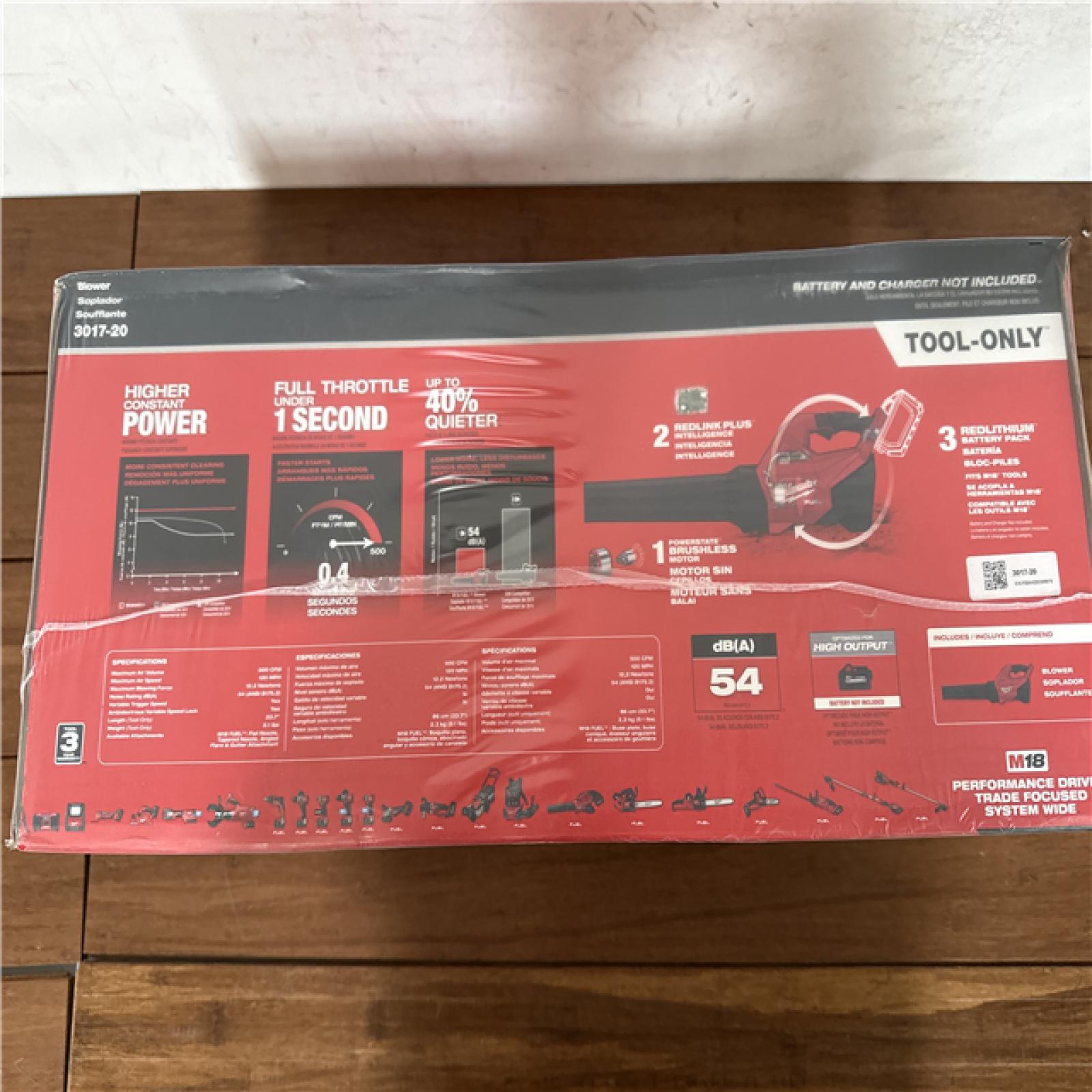 California NEW Milwaukee Blower  (Tool Only)