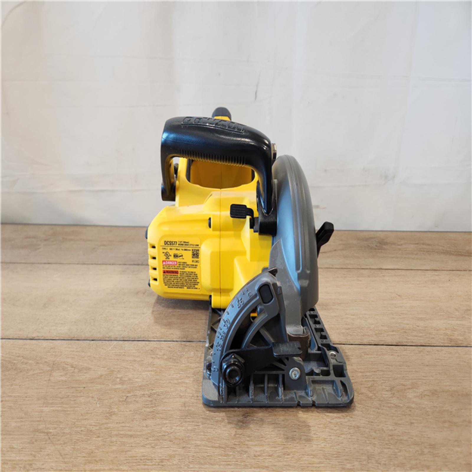 AS-IS- FLEXVOLT 60V MAX Cordless Brushless 7-1/4 in. Wormdrive Style Circular Saw (Tool Only)