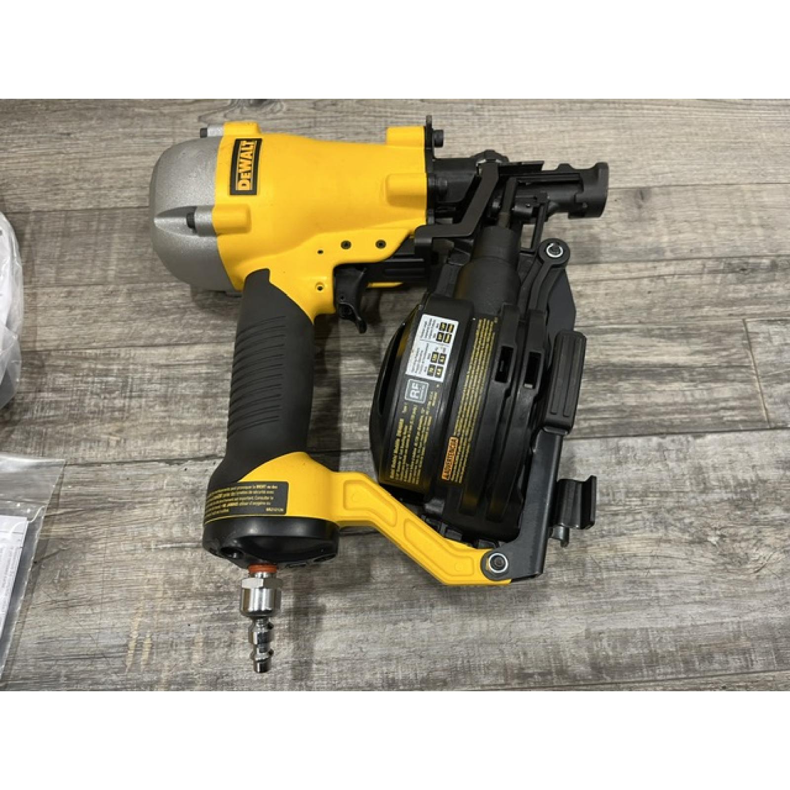 AS-IS DEWALT 1-3/4 in. 15 Degree Pneumatic Coil Roofing Nailer