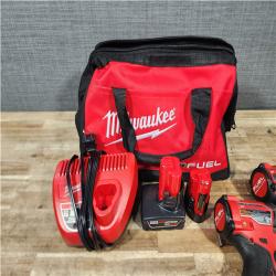 HOUSTON LOCATION - AS - IS Milwaukee 2 Tool Combo Kit W/ (2) Battery & Charger