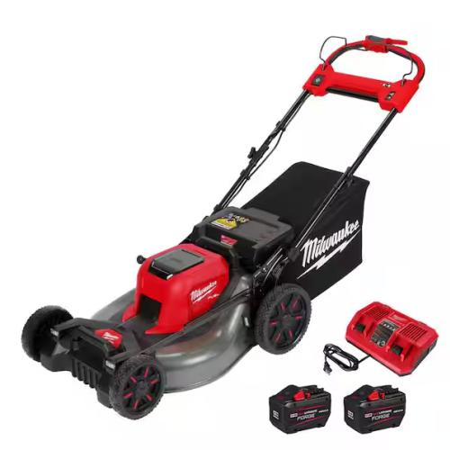 NEW! - Milwaukee M18 FUEL 21 Self-Propelled Dual Battery Mower Kit w/ (2) 12 Ah Forge Batteries & Dual Bay Rapid Charger