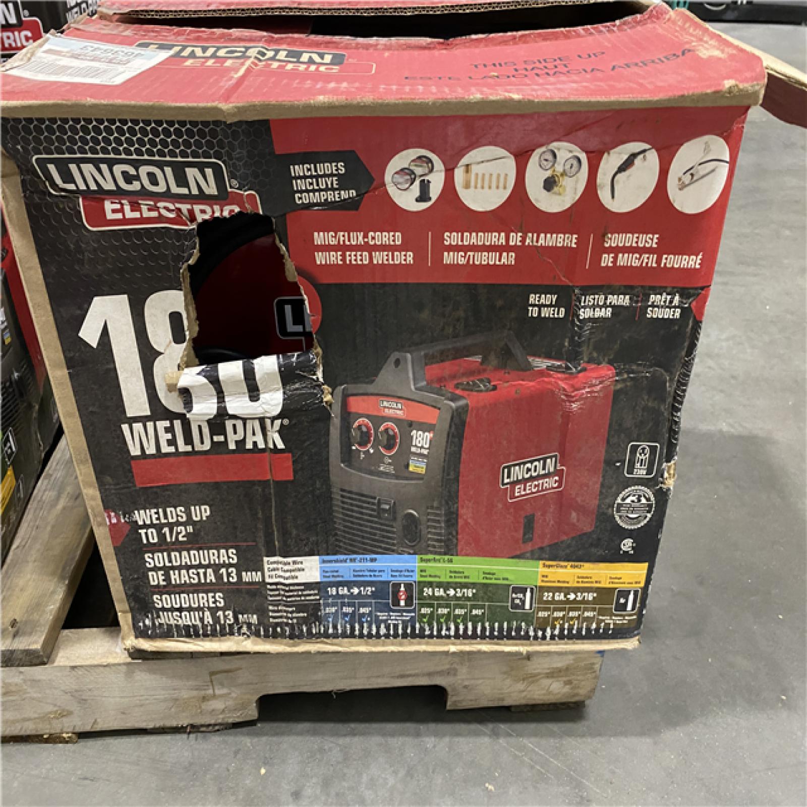 Dallas Location - As-Is Lincoln Electric Weld-Pak 180 Amp Welder