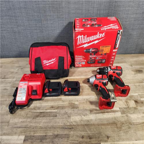 HOUSTON LOCATION - AS-IS Milwaukee 18V Cordless Brushed 2-Tool Drill/Driver and Impact Driver Kit